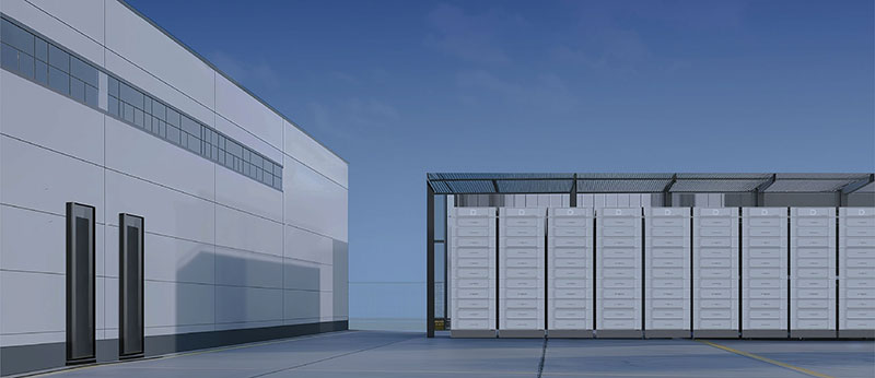 Batterilagring industrifastighet 215 kWh